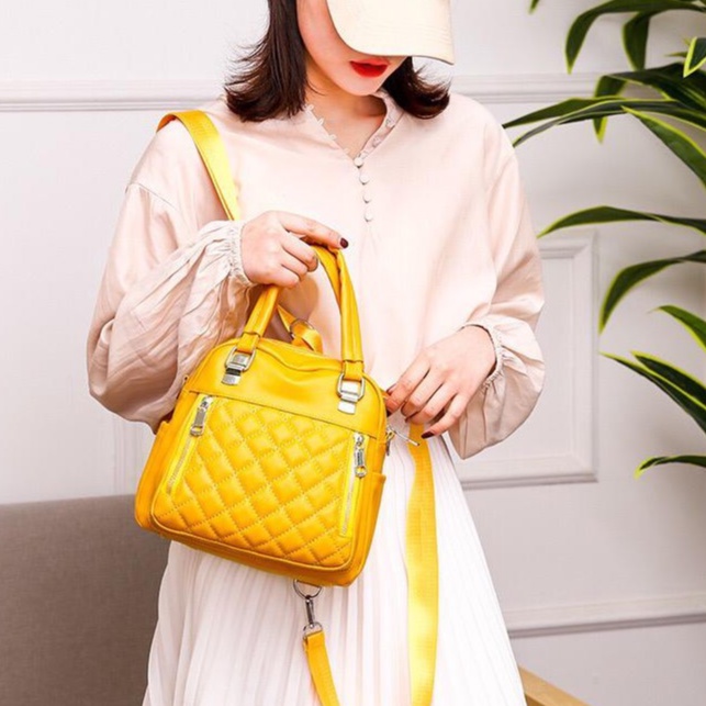 BJ16013 BLACK/RED/YELLOW TAS RANSEL SLEMPANG KECIL TOTEBAG SERBAGUNA MULTIFUNGSI BACKPACK TAS WANITA FASHION IMPORT MODIS ELEGAN TERMURAH TERLARIS TERBARU BAGSTORE JAKARTA TAS BATAM GT1600 EL6013 LT1017