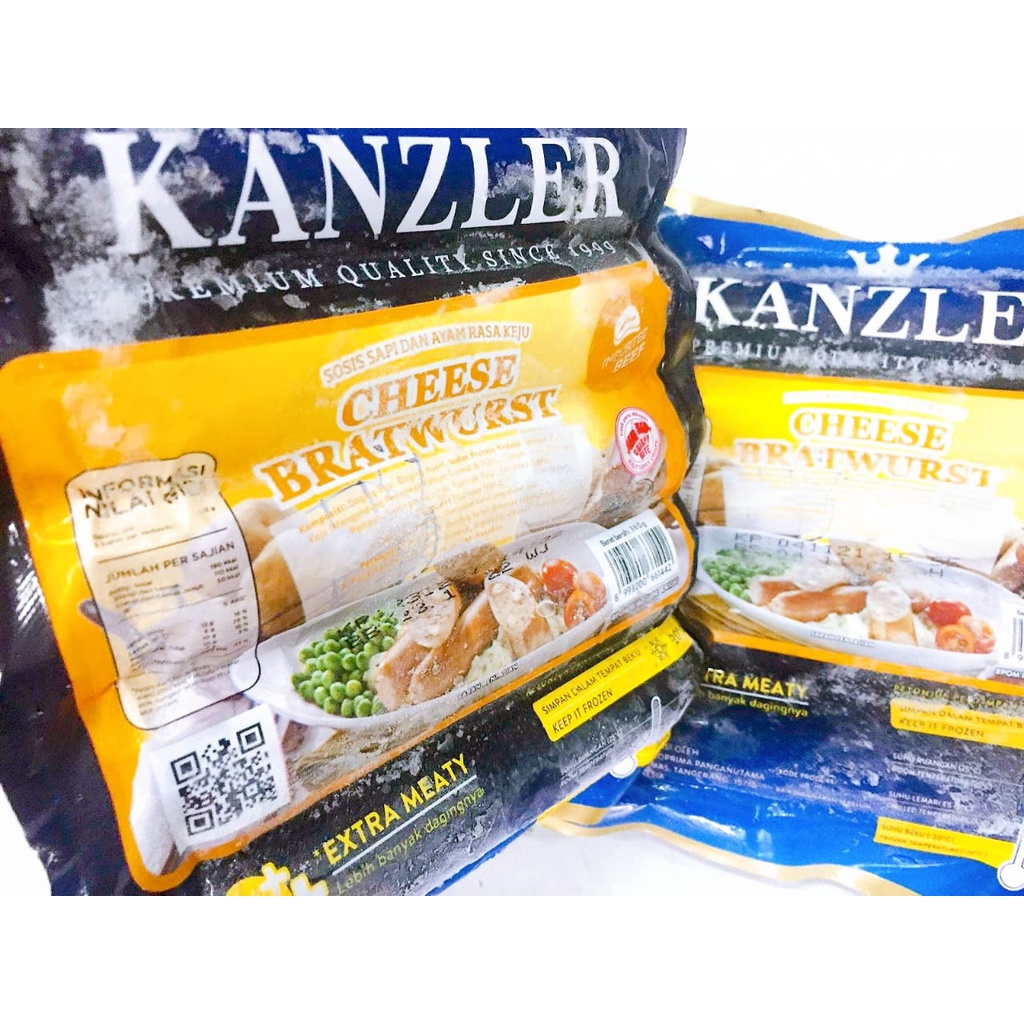 

Sosis KANZLER Cheese Bratwurst - Sosis Sapi dan Ayam Rasa Keju