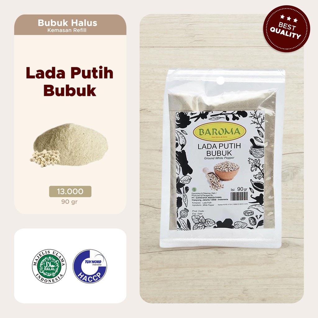 

Baroma Lada Putih Bubuk / Merica bubuk [90 g] Refill