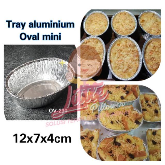 (OX1225 ALAS SAJA) Tray aluminium oval OX1225 - Tray makaroni schotel - Tray panggang oval - aluminium cup