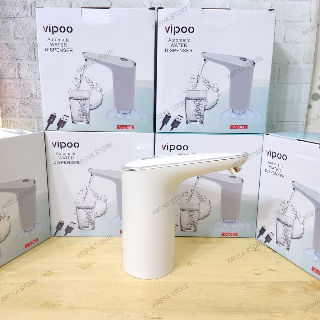 Promo!! TERBARU Pompa Galon Elektrik Vipoo V 2056 Original Pompa Air Minum Vipoo TERLARIS