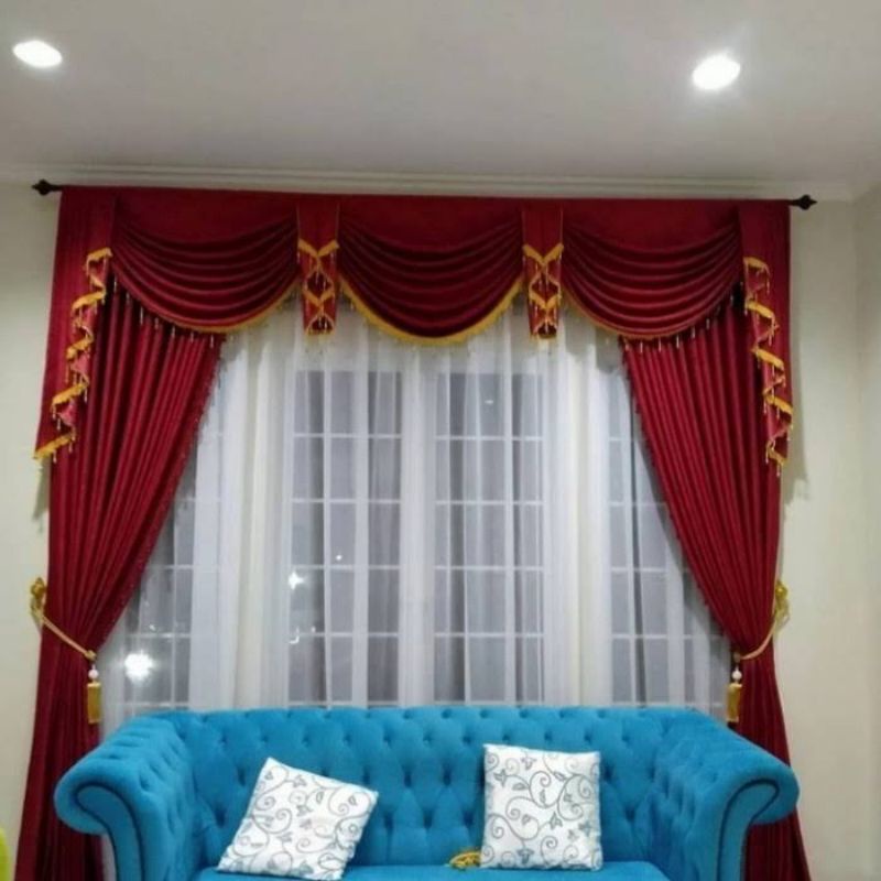 gorden hordeng tirai mewah poni spanyol