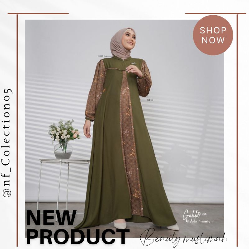 Galila dress nadheera luxury || dress wanita dewasa terbaru 2022 nadheera luxury || dress rayon adem