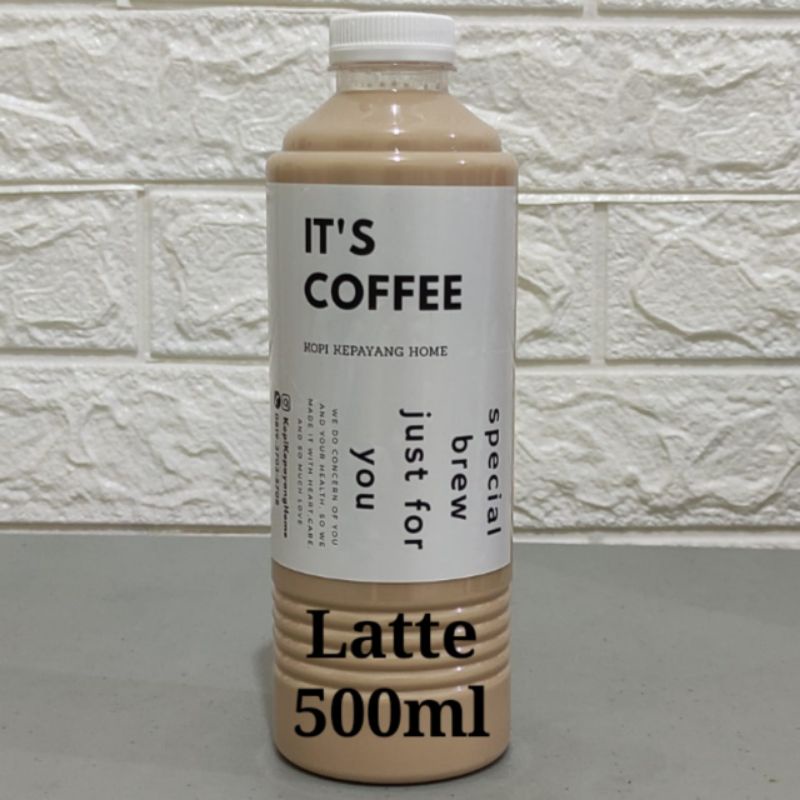 

coffee latte. kopi kepayang home. made by order 500 ml