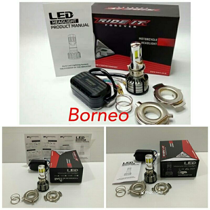 LAMPU DEPAN LED SISI 6 MATA RIDE IT