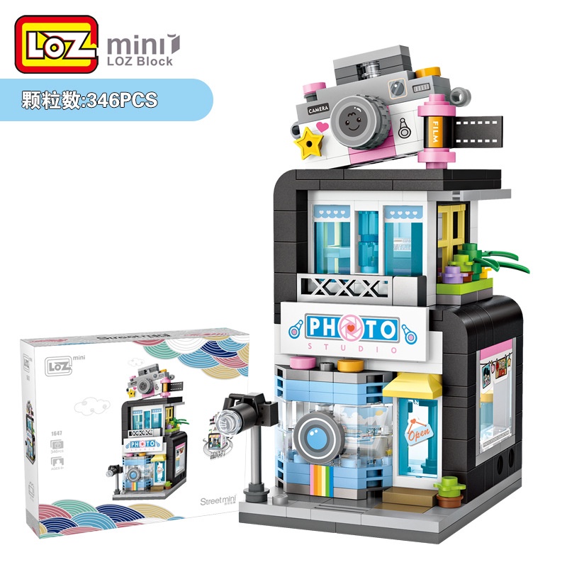 LOZ Street Mini ( PHOTO STUDIO ) 1647 Building Block Brick Photo