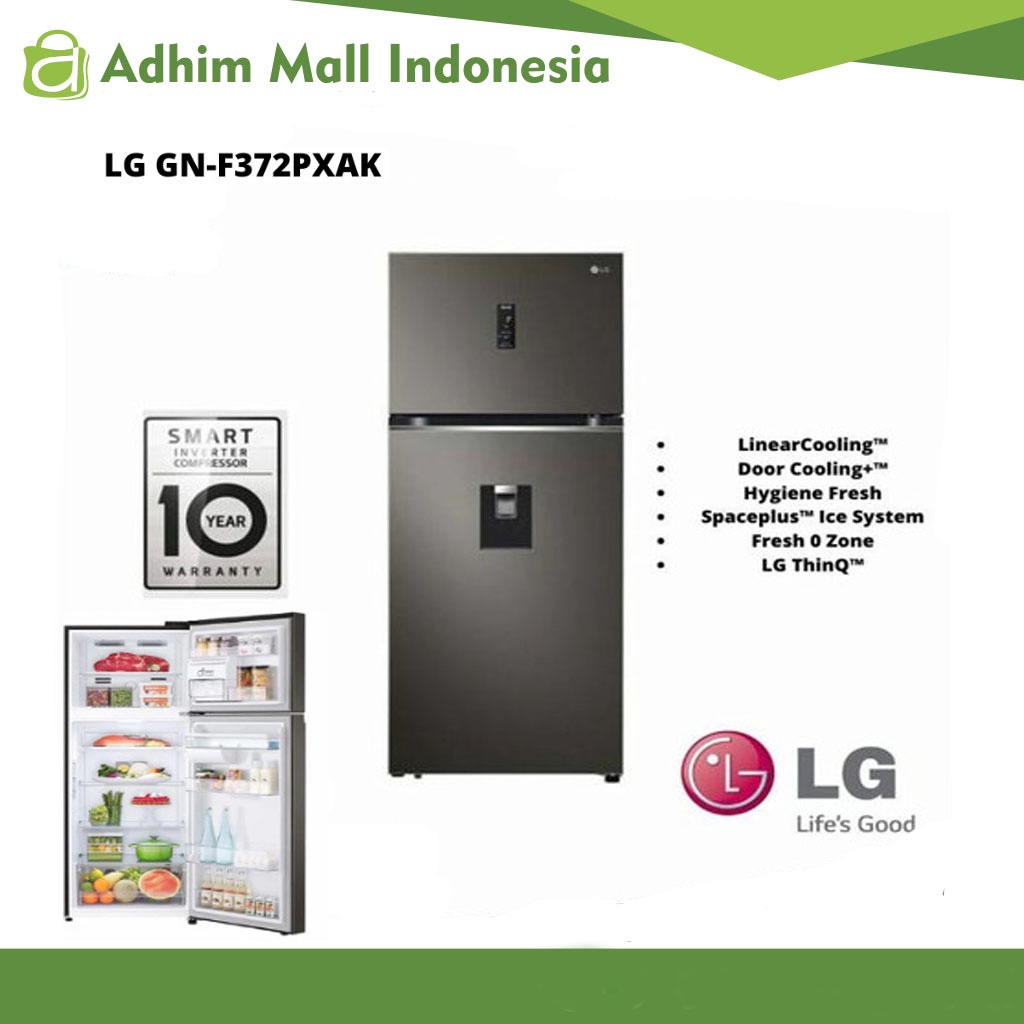 LG KULKAS 2PINTU INVERTER GN-F372PXAK