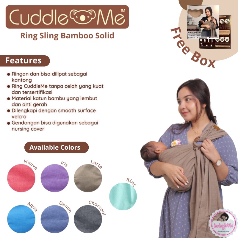 Cuddle Me Bamboo Ring Sling - Gendongan M - Shape - Solid Edition
