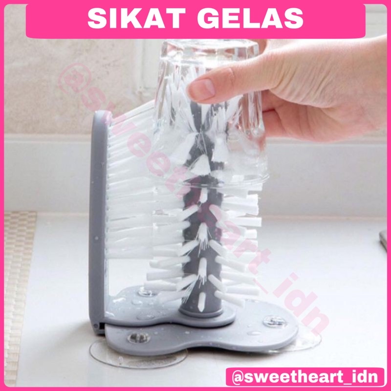 SIKAT PENCUCI GELAS PRAKTIS/ SIKAT PENCUCI GELAS TEMPEL
