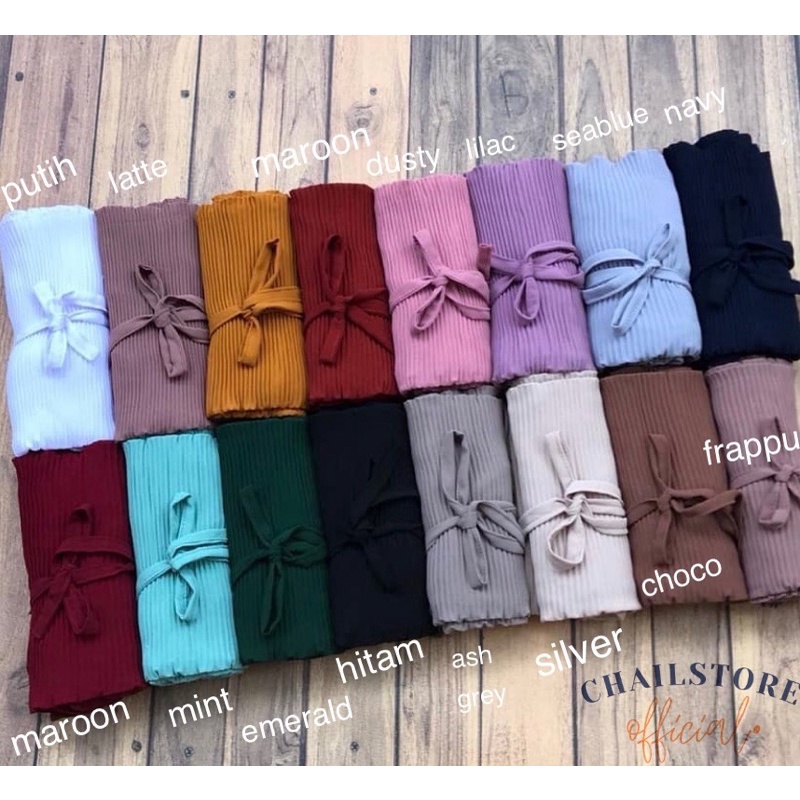 Bergo Plisket tali / Hijab Instant Maryam Ceruty Babydoll / Jilbab Instan