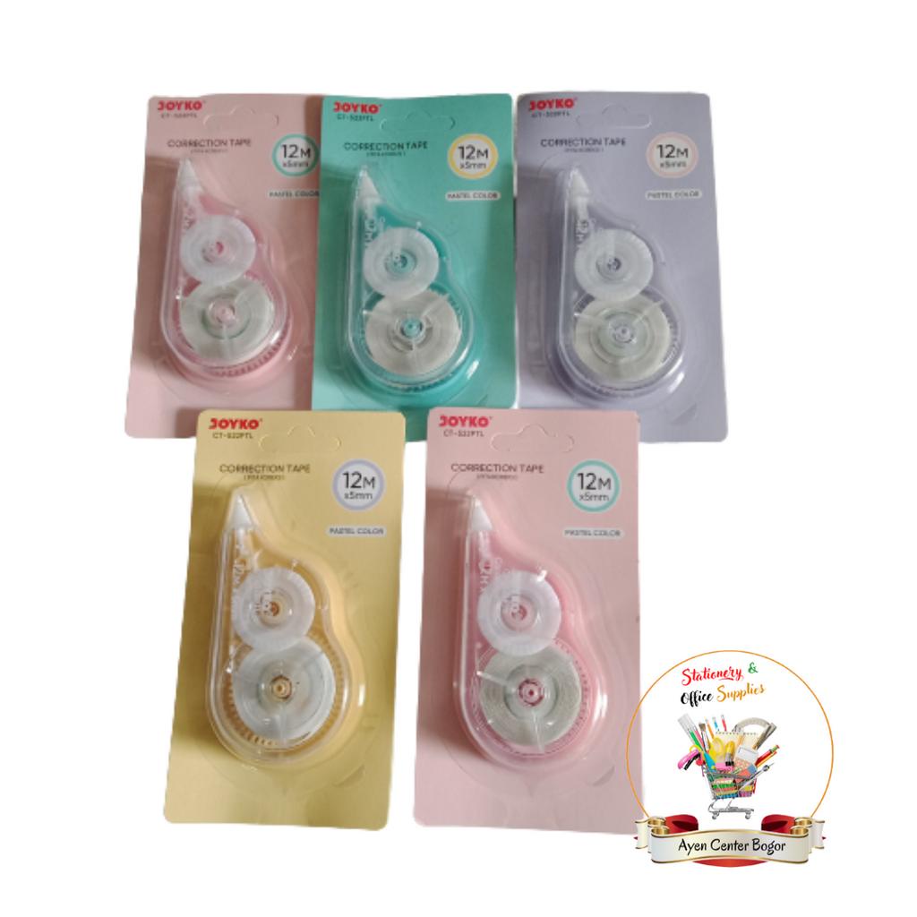 

joyko 1 buah Pita Koreksi Correction Tape CT-522PTL Pastel Color Tip Ex Kertas Joyko per pcs - enc.sup