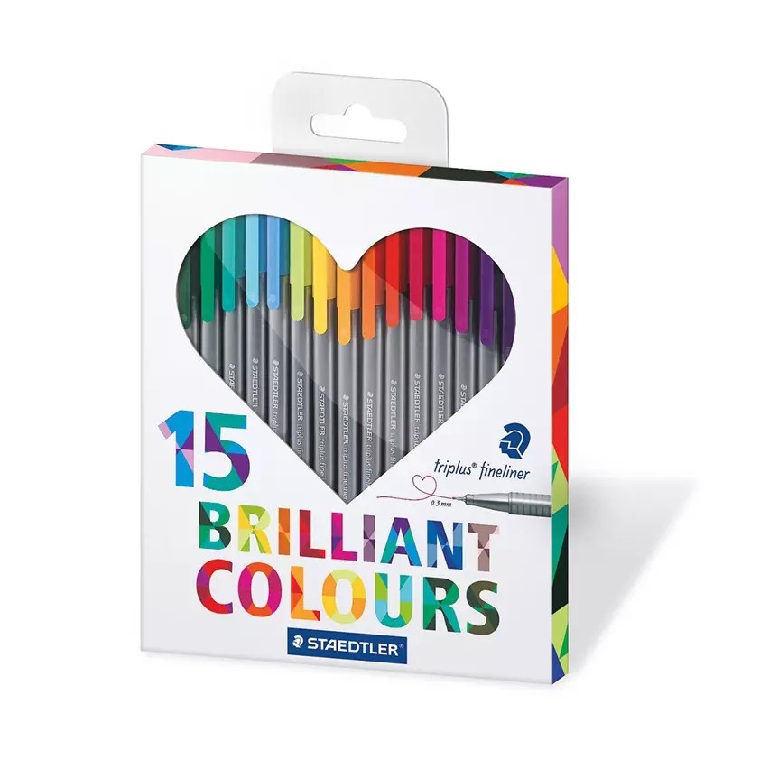 

Asaba Bandung - Staedtler Triplus Fineliner Set Pulpen Warna 334 C15H - Isi 15 Pcs