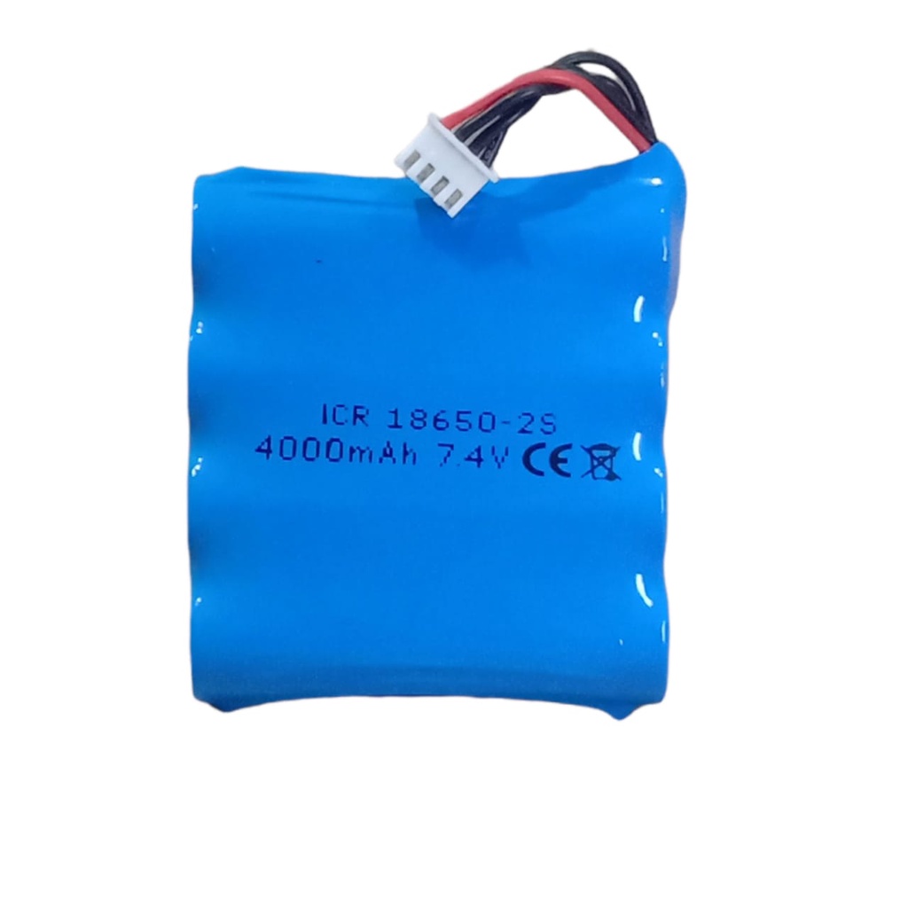 Baterai RC / Speaker/ Mainan Anak &amp; Elektronik Lainnya 4X 18650-2S 4000mAh 7.4V Protektor BMS 4.5A Konektor JST 4 PIN