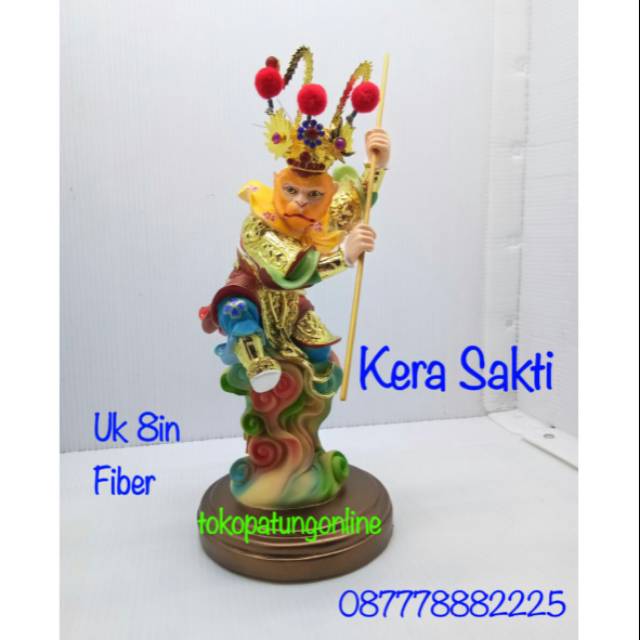 Patung Kera Sakti Sungokong Import Fiber Uk 8in