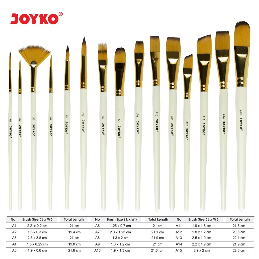 Kuas Lukis - Joyko Art Brush Set BRS-12