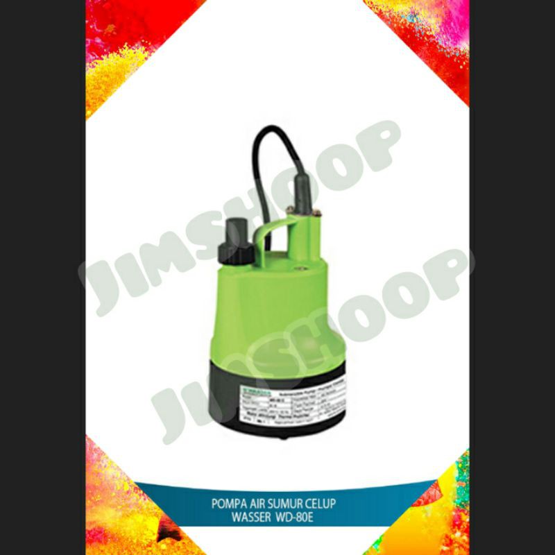 pompa celup wasser WD-80E / submersible pump wasser WD 80e / pompa kolam / pompa air mancur