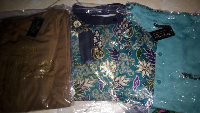 Gamis Batik Toska Couple By Kafiya Hijab