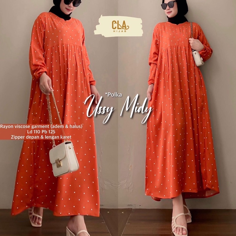 DRESS WANITA USSY MIDY BY CLA HIJAB