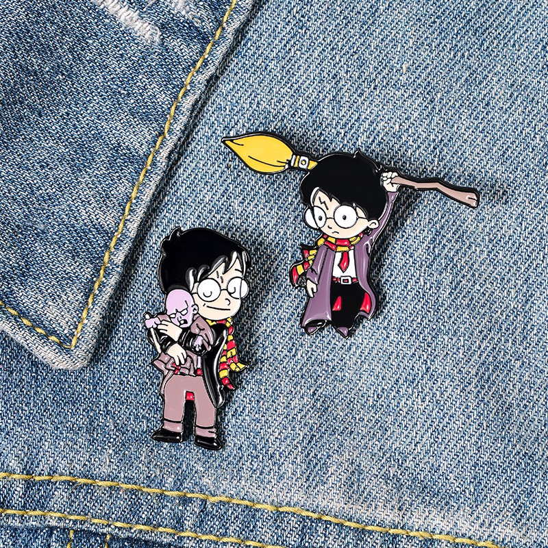 Bros Pin Enamel Desain Kartun Harry Potter Untuk Hadiah