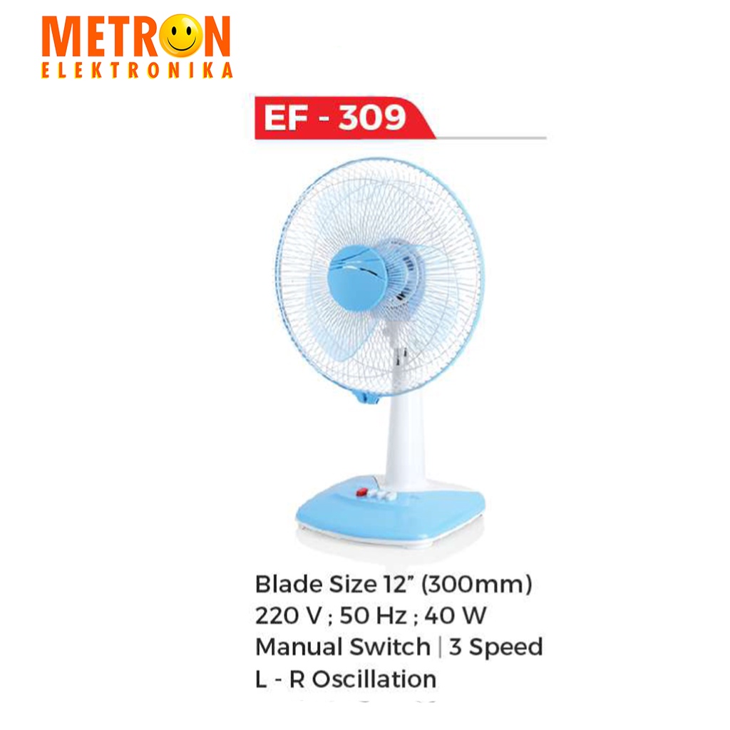 MASPION EF 309 KIPAS ANGIN / DESK FAN 12 INCH / EF309