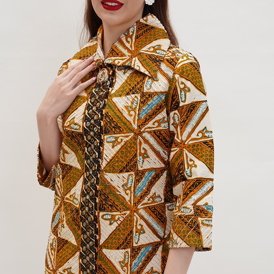 [RAMADAN SALE] NONA RARA - Nindita Sogan T0693,Baju atasan kerja blouse batik wanita modern-1