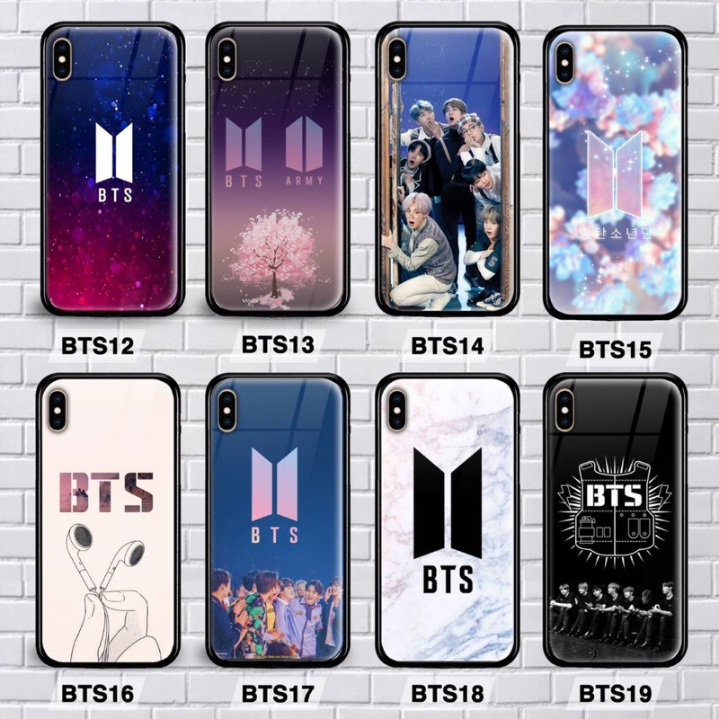bts case iphone 12 iphone 12 pro vivo v20 v20se y12s samsung m51 s20 fe custom glass case