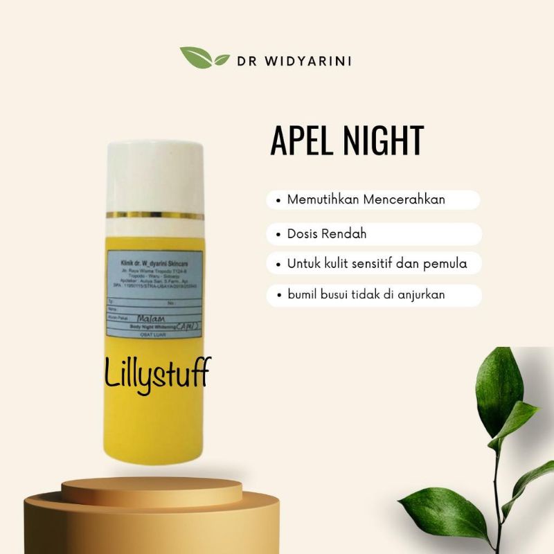 HB Malam Apel Dr. Widyarini Skincare/Lotion Night Whitening Apel Widyarini