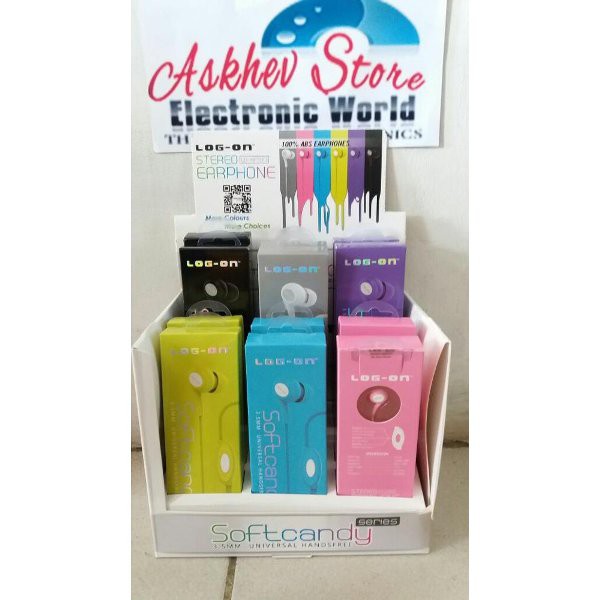 Harga Termurah Produk Berkualitas Headset Log On original handsfree earphone headphone