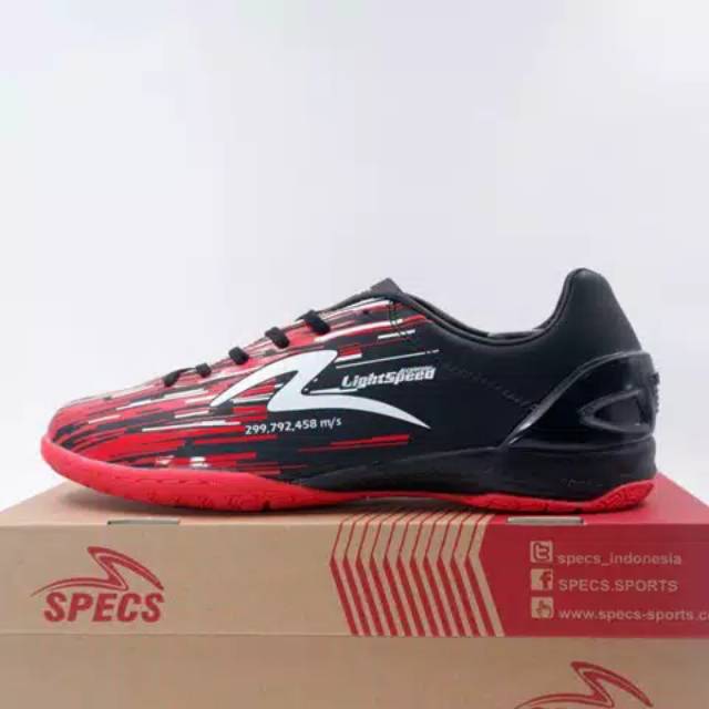 Sepatu Futsal Specs Accelerator Lightspeed 19 IN Black Red