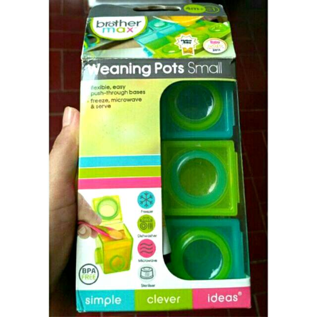 Weaning Pots Brother Max / wadah penyompanan MPASI