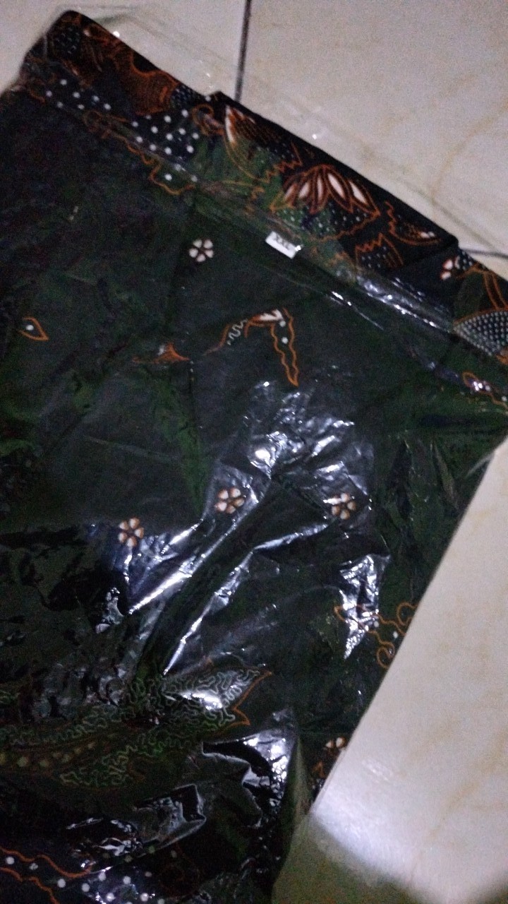 Kemeja Batik Pria Lengan Panjang Size M L Xl Xxl  Bswart Batik Hrb026 Kenongo Hem Panjang Padi
