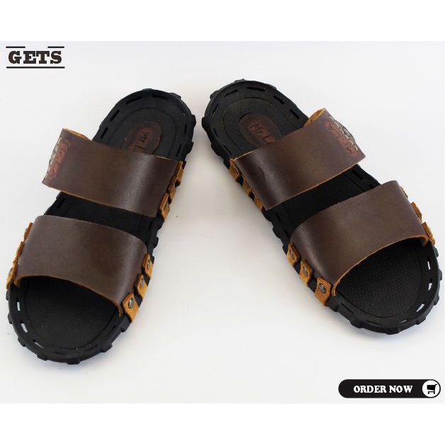 Sandal Sendal Pria Slop Pria Casual Sepatu Sandal Karet Selop Kulit Pria Kekinian Slip On Kondangan Laki Laki Cowok Dewasa