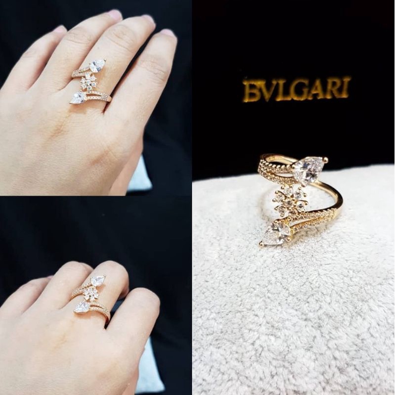 Cincin Zircon Premium Quality Ring mata kilau Anti karat CZ202