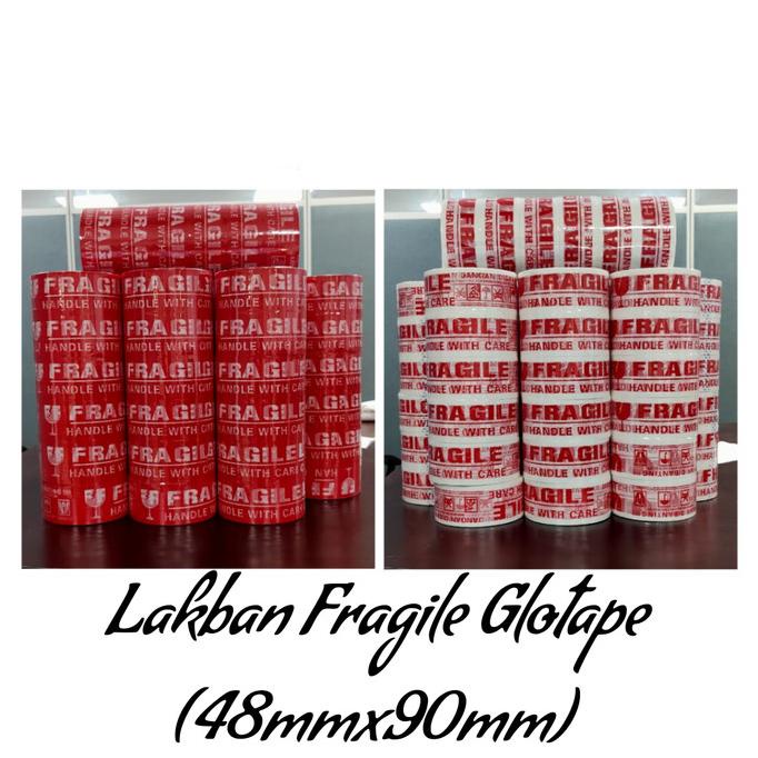 

[ varostore90 ] Lakban Fragile Glotape (48mm90mm) Uk. 90 Yard Isi 6 Pcs