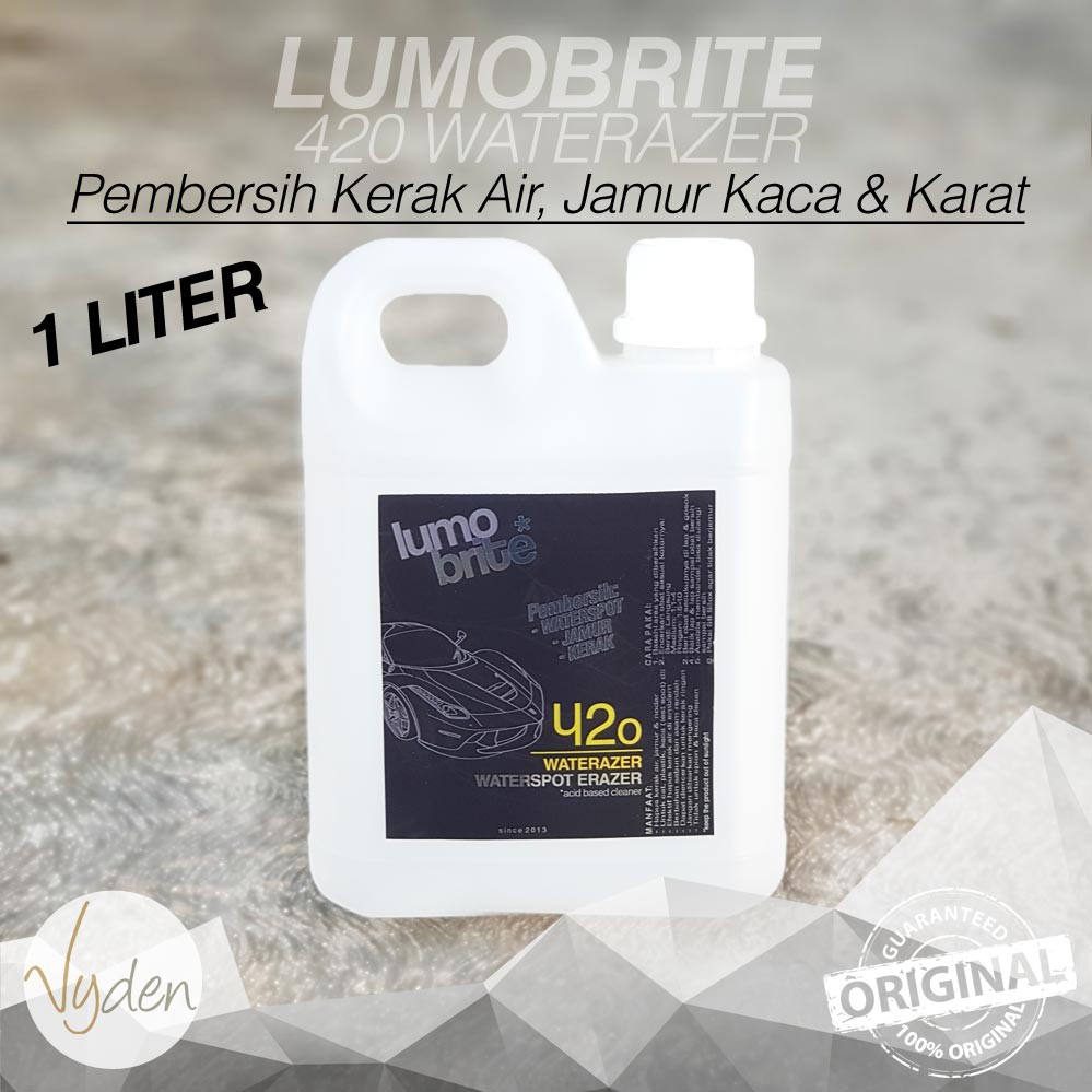 Siap Pakai Obat Pembersih Jamur Kaca Mobil Kerak Air 1 Liter Noda Cat LUMOBRITE Waterazer MURAH