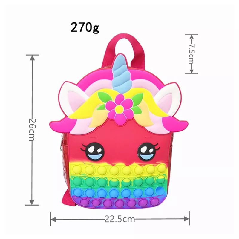 Tas Ransel Pop it bisa nyala  size mini tidak masuk Buku