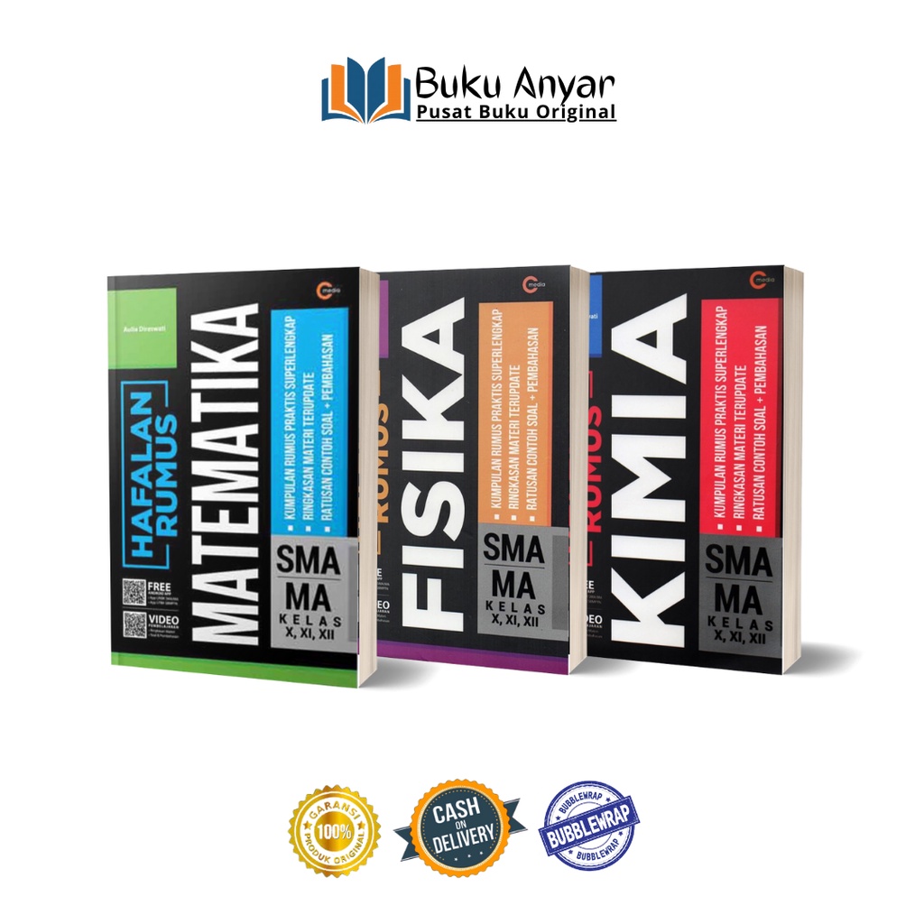 BUKU RUMUS SMA : HAFALAN RUMUS SMA MATEMATIKA KIMIA FISIKA 10 11 12