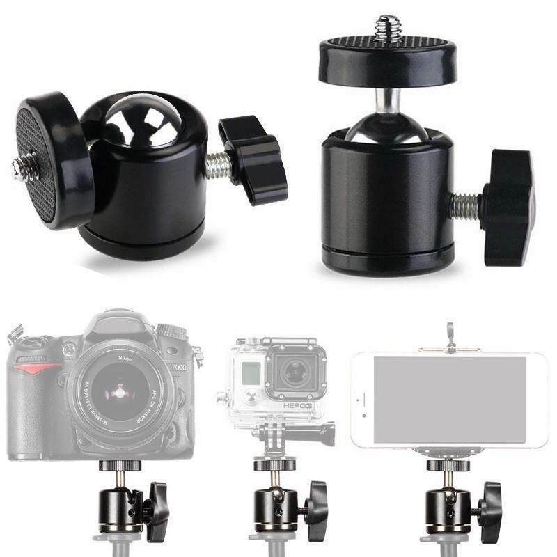 Mini Ball Head Universal Adjustable Bisa Putar 360° For Tripod Cam DSL