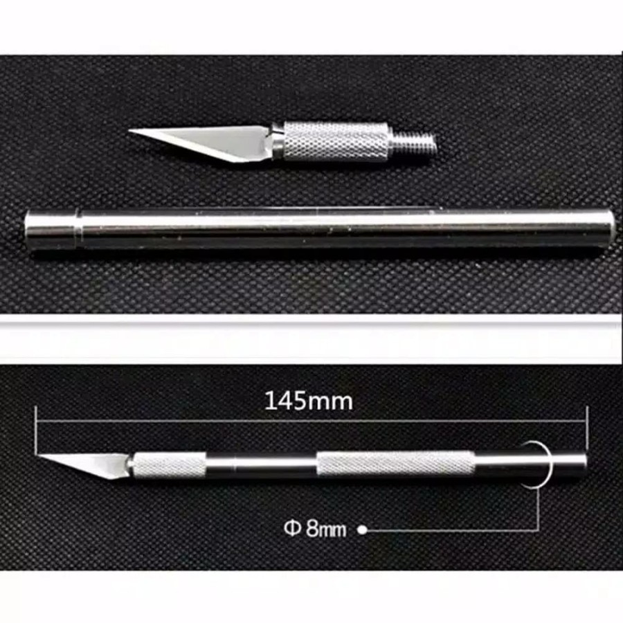 Pisau Ukir Set Pen Cutter Pahat Serbaguna 6 pcs Craft Knife Metal Steel 6pcs Potong Kayu Hobby Buah