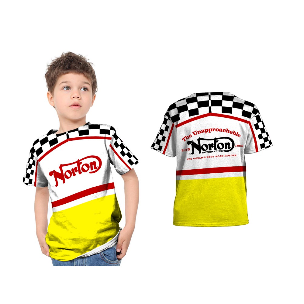 Kaos Baju T-shirt Murah Anak Laki-Laki Dan Perempuan Fullprint JERSEY NORTON