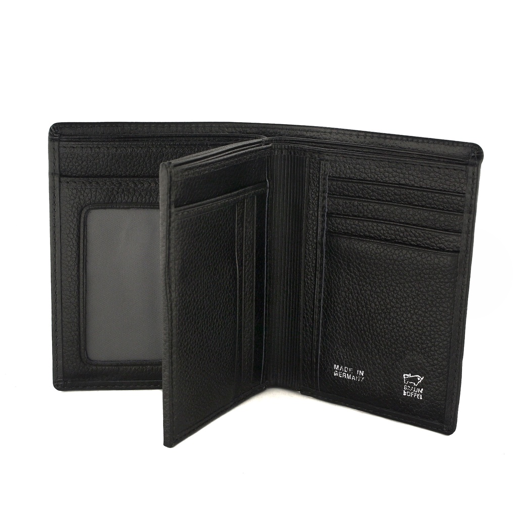 TOKOKOE - Dompet Pria model Berdiri bahan Kulit Premium Dompet Lipat - BB 101 Black