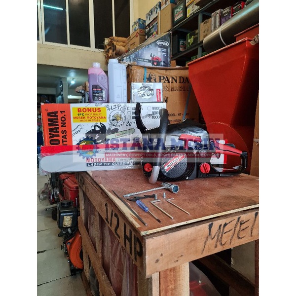 MESIN POTONG GERGAJI KAYU SINSO SENSO 26 INCI MOTOYAMA CS 10000 CHAINSAW