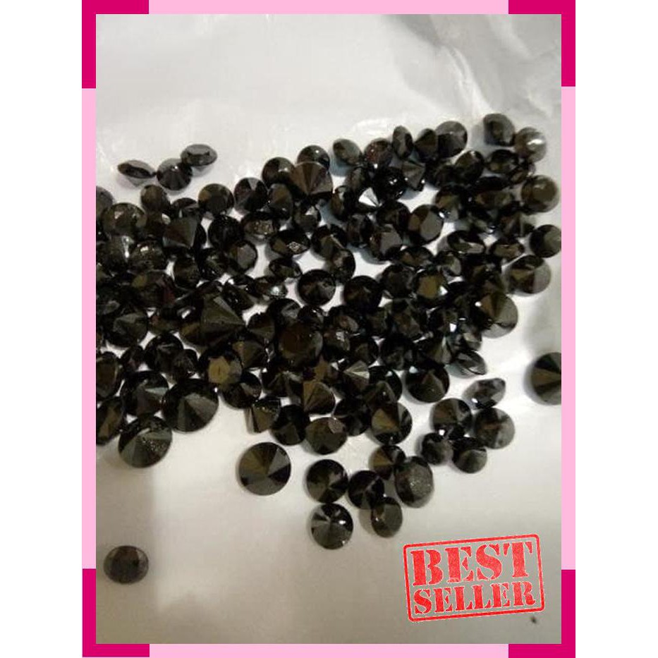 Terlaris Grosir  Natural Black Diamond/Berlian Hitam Asli Tabur 2.5mm Murah