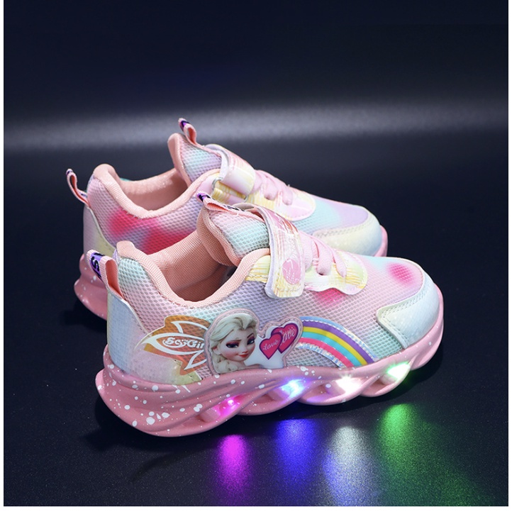 babyfit sepatu lampu LED anak perempuan RAINBOW ELLSA sneakers gs-0515r