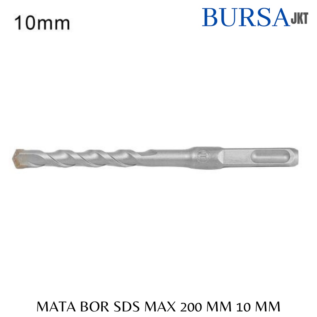 MATA BOR BOBOK BETON SDS MAX SQUARE KOTAK 10 MM X 200 MM CONCRETE DRILL BIT