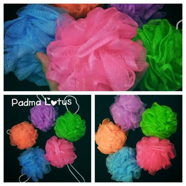 Bath Sponge Spons Mandi Shower Puff Sabun Mandi Aneka Warna