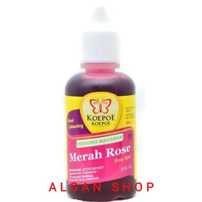 

31.87-Kue- Pewarna Makanan/Kue Cap Koepoe 30 Ml/Merah Rose/Pink/Pewarna Cair -Terlengkap-Termurah-