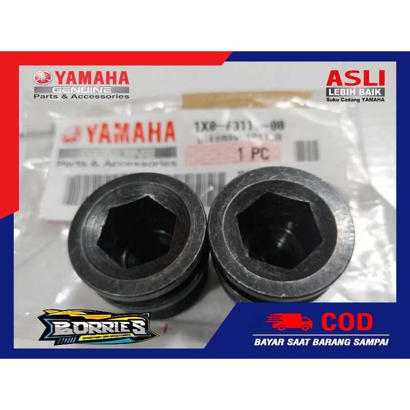 BAUT AS SHOCK DEPAN / BOLT CAP RX KING, RXZ, RXS ASLI ORI ORIGINAL YAMAHA YGP 1X0-F3111-00