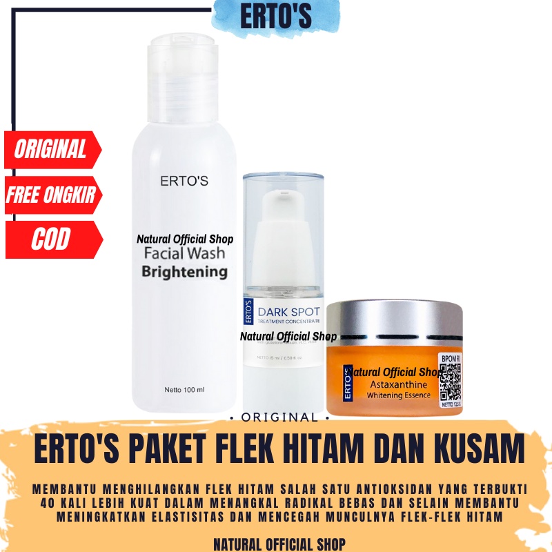 Jual Ertos Paket Flek Hitam Dan Kusam In Facial Wash Astaxanthine