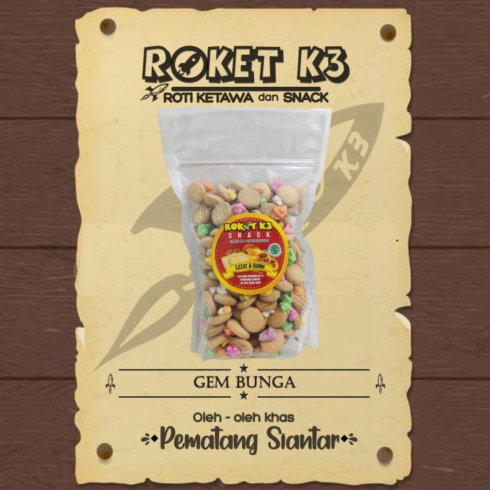 

Roti Gem Bunga Biskuit Makanan Ringan Jajanan Cemilan Enak Renyah